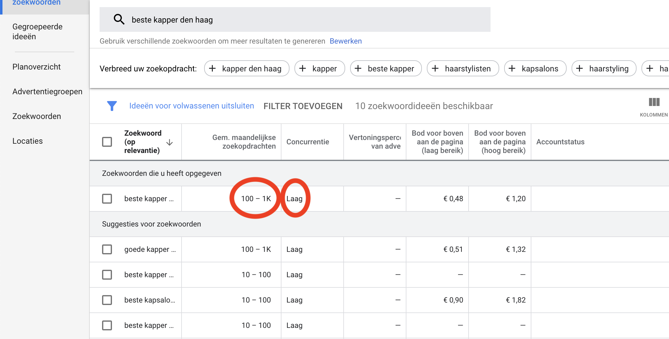 Zoekwoordonderzoek doen met Zoekwoordplanner Zoekwoordonderzoek doen met Zoekwoordplanner